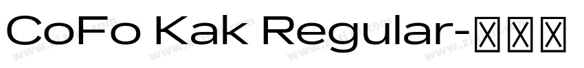 CoFo Kak Regular字体转换 CoFo Kak Regular字体转换